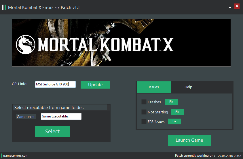 Mortal Kombat X Errors Fix Patch Download