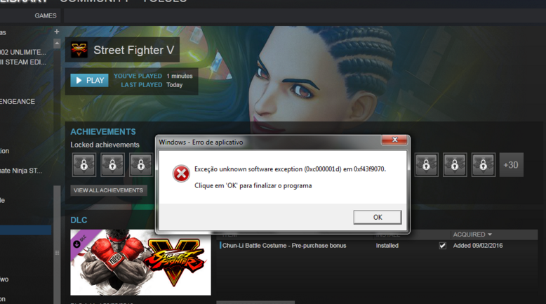 street fighter 5 pc not starting