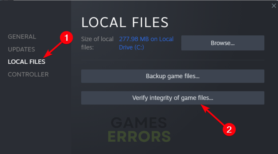 Verify Integrity of Game Files