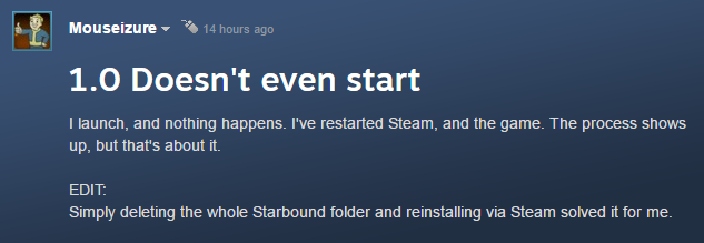 starbound not launching