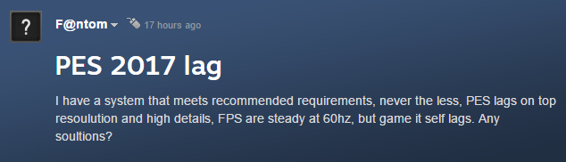 Pro Evolution Soccer 2017 - PCGamingWiki PCGW - bugs, fixes, crashes, mods, guides and improvements for every PC game