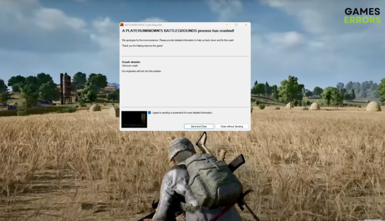 pubg crashing