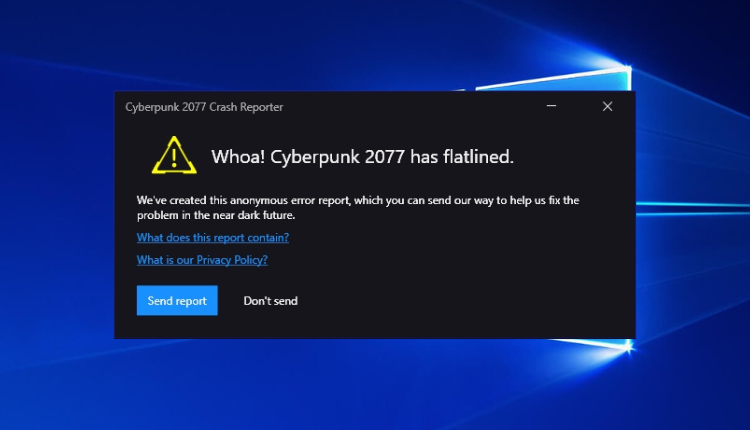 cyberpunk has flatlined error