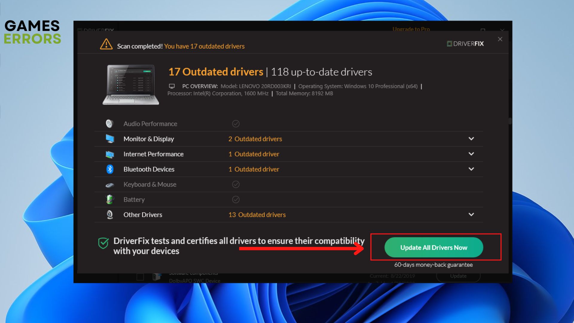 use driverfix to update your gpu drivers to fix Warhammer Darktide Crash on pc