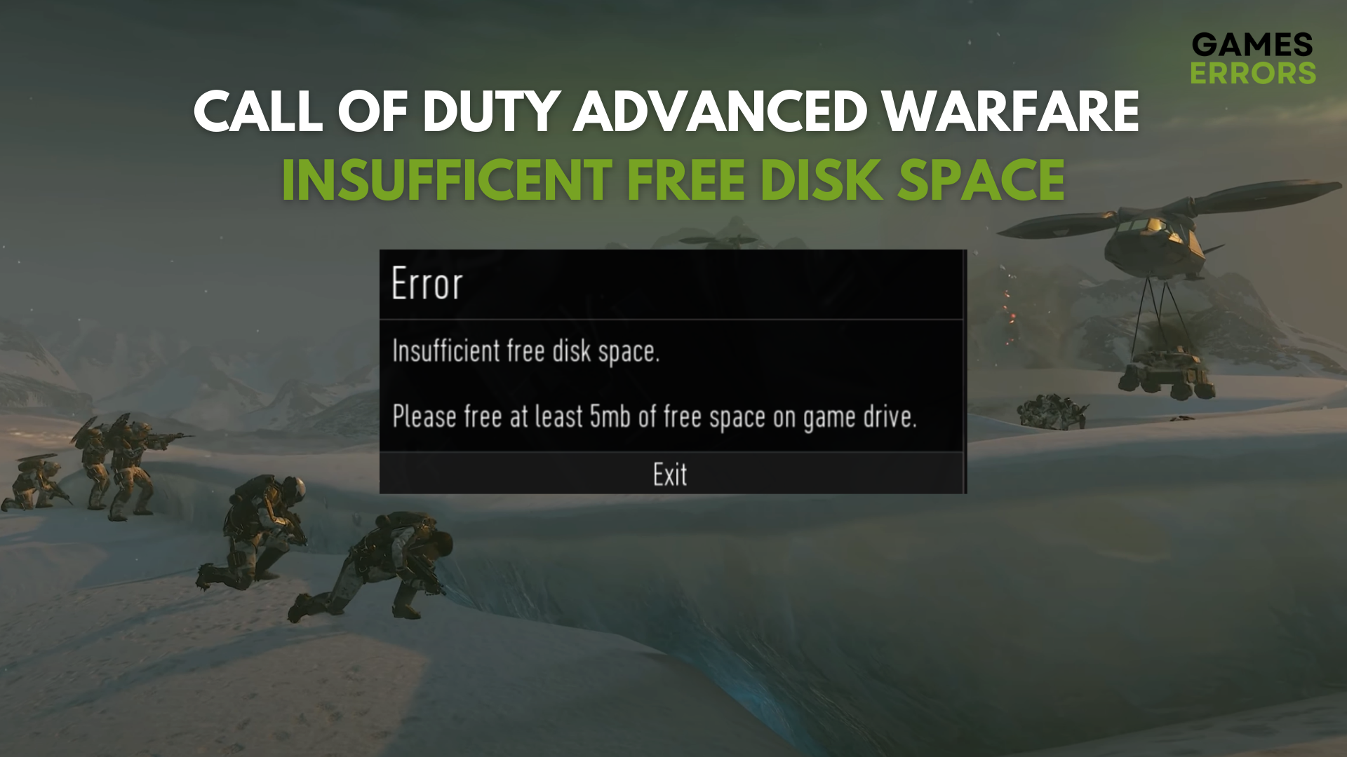 Call of Duty Advanced Warfare Insufficient Free Disk Space