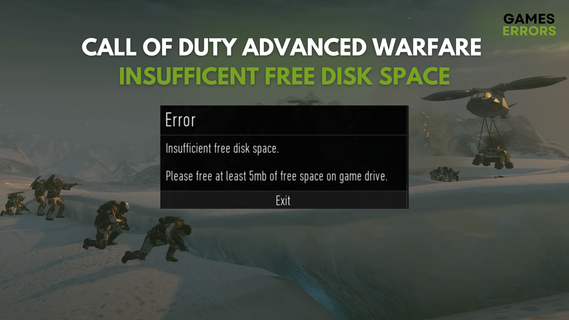 Call of Duty Advanced Warfare Insufficient Free Disk Space Error Hatası ⋆  Call of Duty Advanced Warfare ⋆ Forum