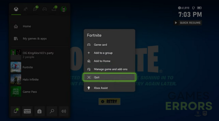 Fortnite Unexpected Error Occured on Xbox: How to Fix