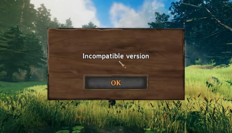 valheim incompatible version error message