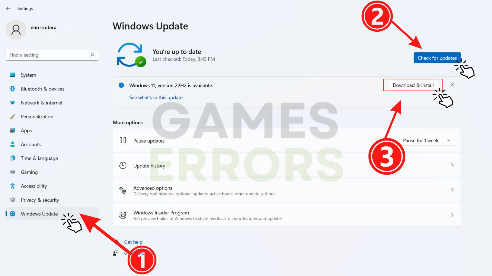 update windows to fix forspoken crashing
