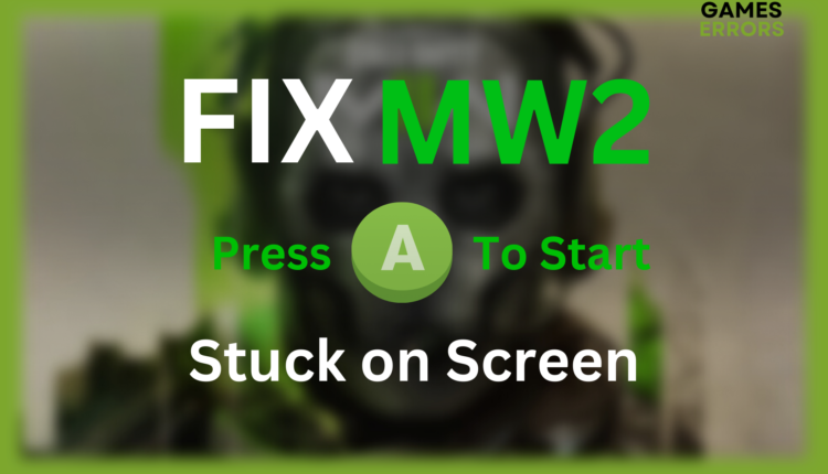Fix Modern Warfare 2 stuck on press A to start
