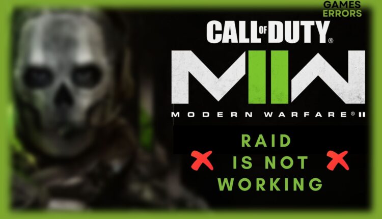 fix mw2 raid is not working