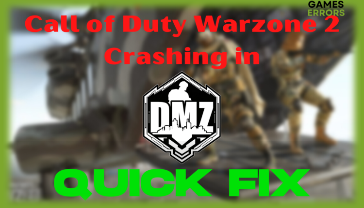 fix warzone 2 crashes in dmz