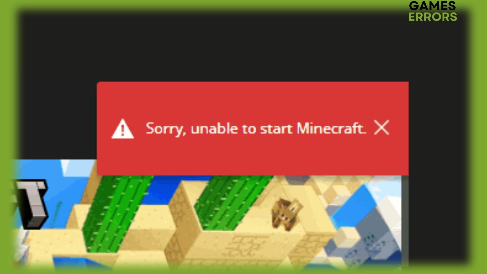 How to Fix 'Sorry Unable to Start Minecraft' Error Message