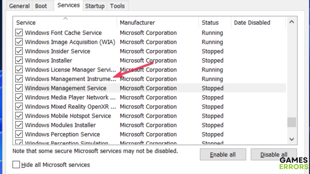 The Windows Management Instrument option csgo not launching