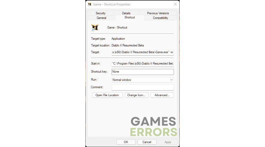 Diablo 2 Resurrected Unexpected error - Windowed mode