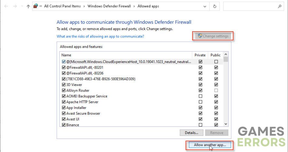 Firewall Settings 5