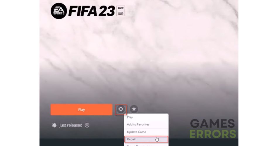 FIFA 23 Repair Game