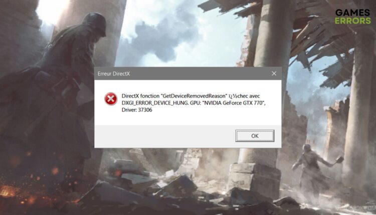 Battlefield 1 DirectX Crash Error