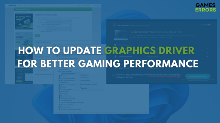 Update Graphics Driver for Better Gaming Performance