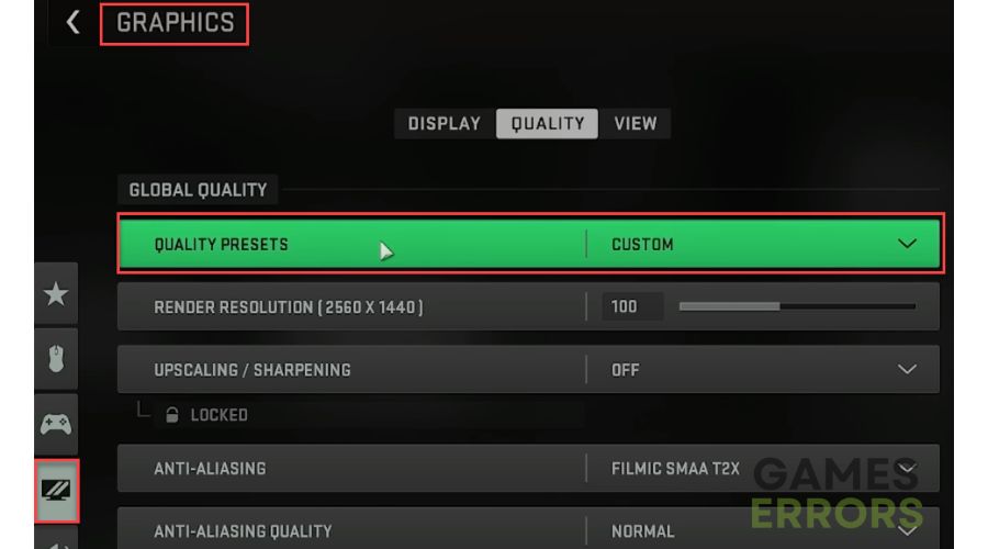 MW2 stuttering on PC - Graphics Settings