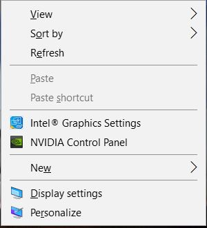 Nvidia Control Panel