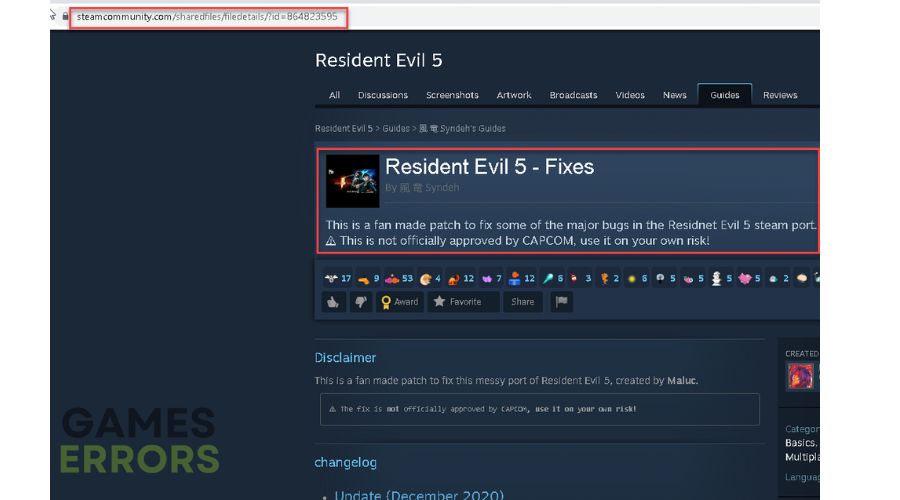 Resident Evil Patch