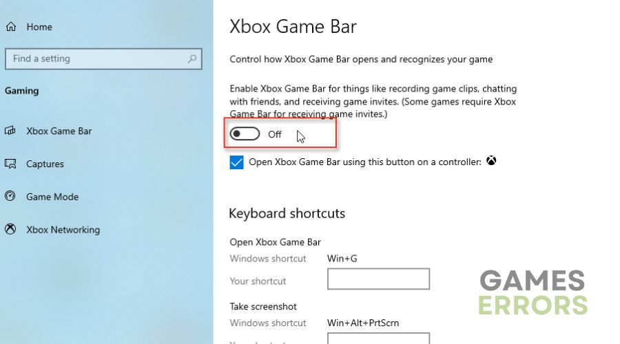 Xbox game bar