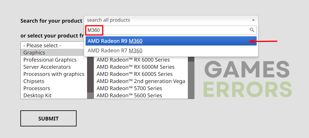 Búsqueda de controladores de AMD