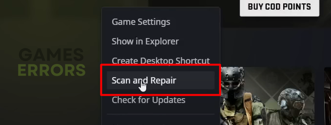 battle net scan and repair verify game files