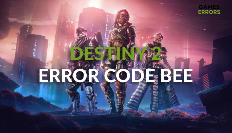 Destiny 2 Error Code Bee