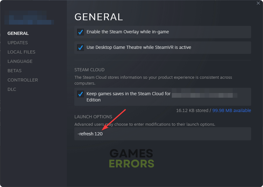 fixed refresh rate launch options steam game