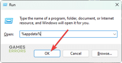 opening appdata folder using run command