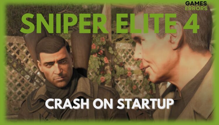 fix sniper elite 4 crash on startup