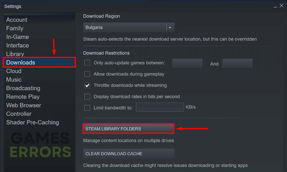 steam downloads steam library folder