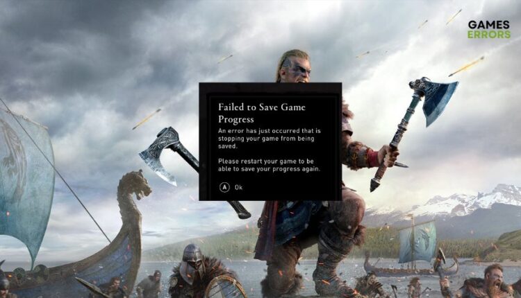 Assassin's Creed Valhalla Game Save Error