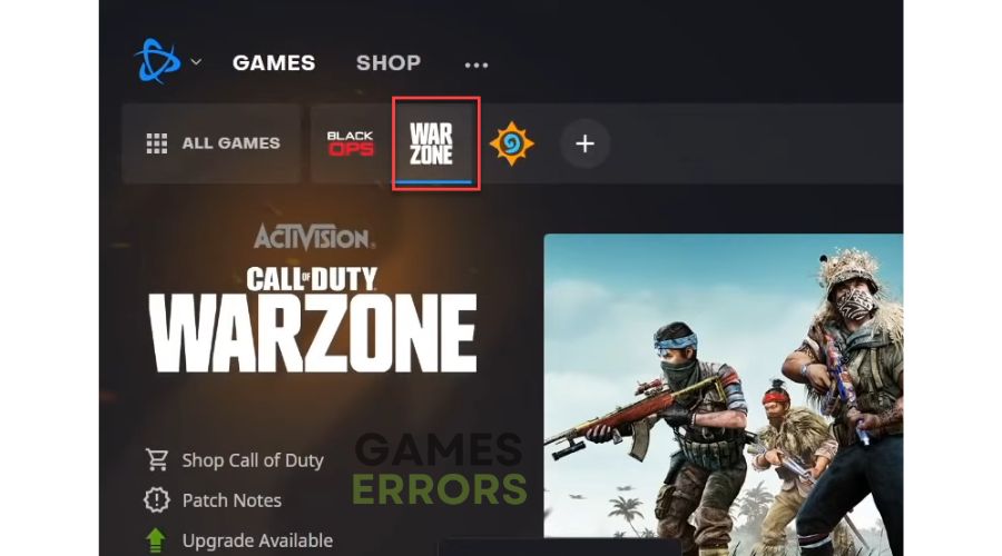 Call of Duty Warzone Tab