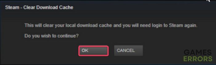 clear Steam download cache to fix Battlefield 2042 unable to load persistence data