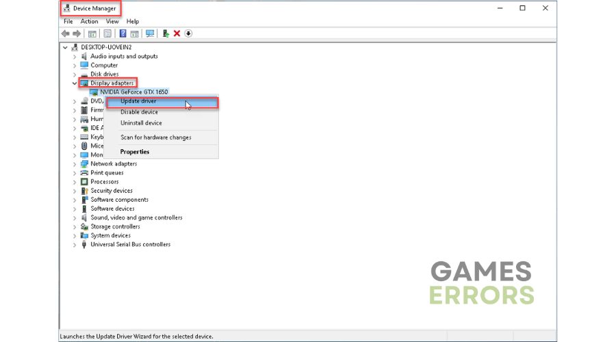 "An error has occurred while launching the game." in Warzone -  Update GPU drivers
