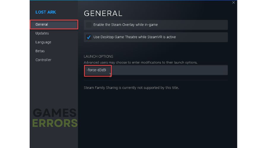 Lost Ark Launch Options