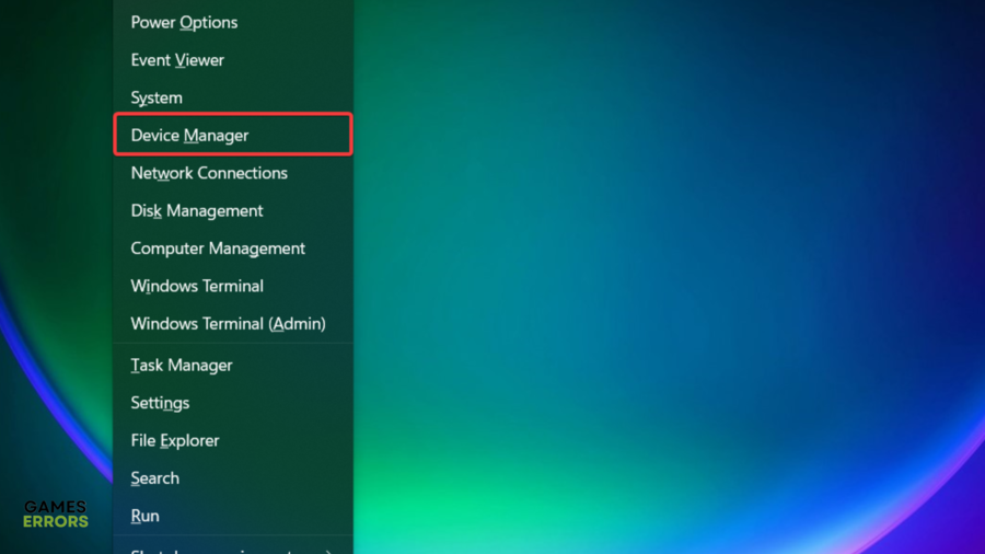 Open Device Manager through keyboard shortcut