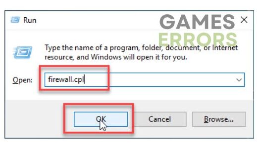 EA error code 10005 - Run command for firewall