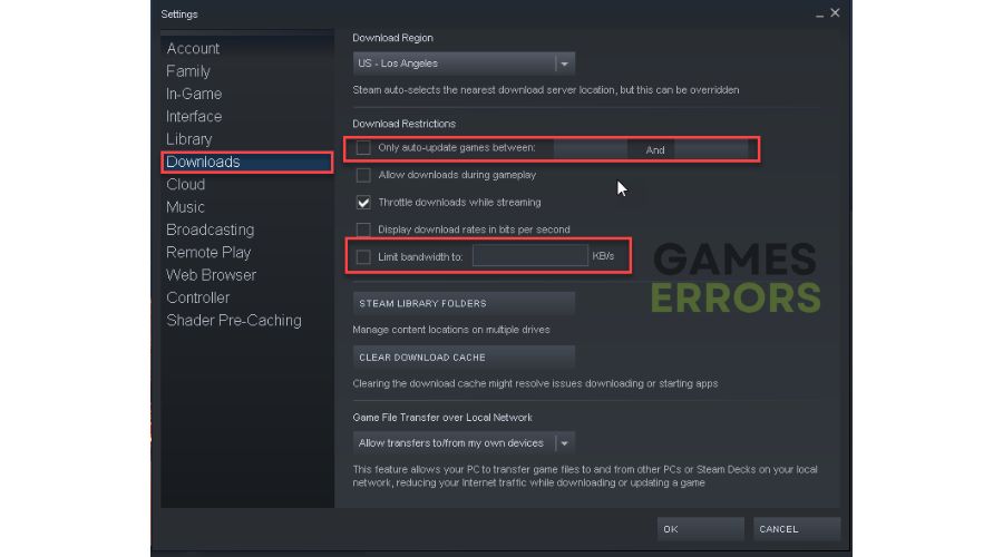 Steam slow download speed -  Download Bandwith