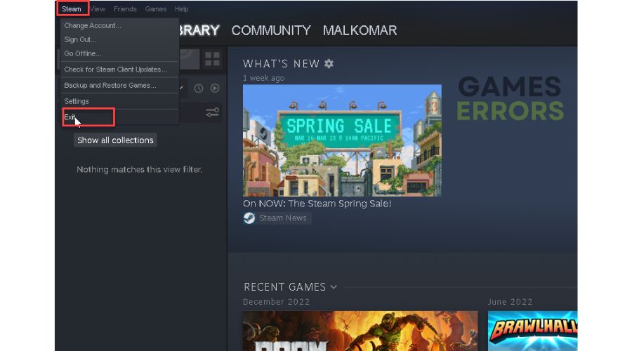 Steam error: You’ve Made Too Many Requests Recently - Steam Exit