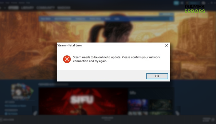 Steam Needs to be Online to Update