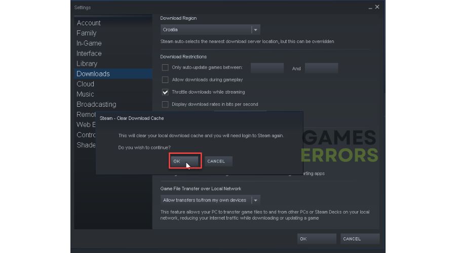 Steam Pop-up window