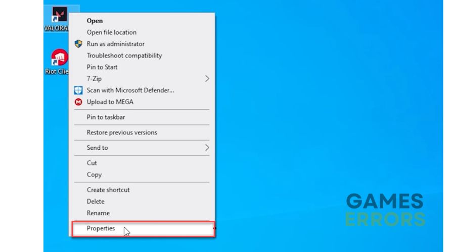 Valorant 0xc0000005 error - Valorant Properties