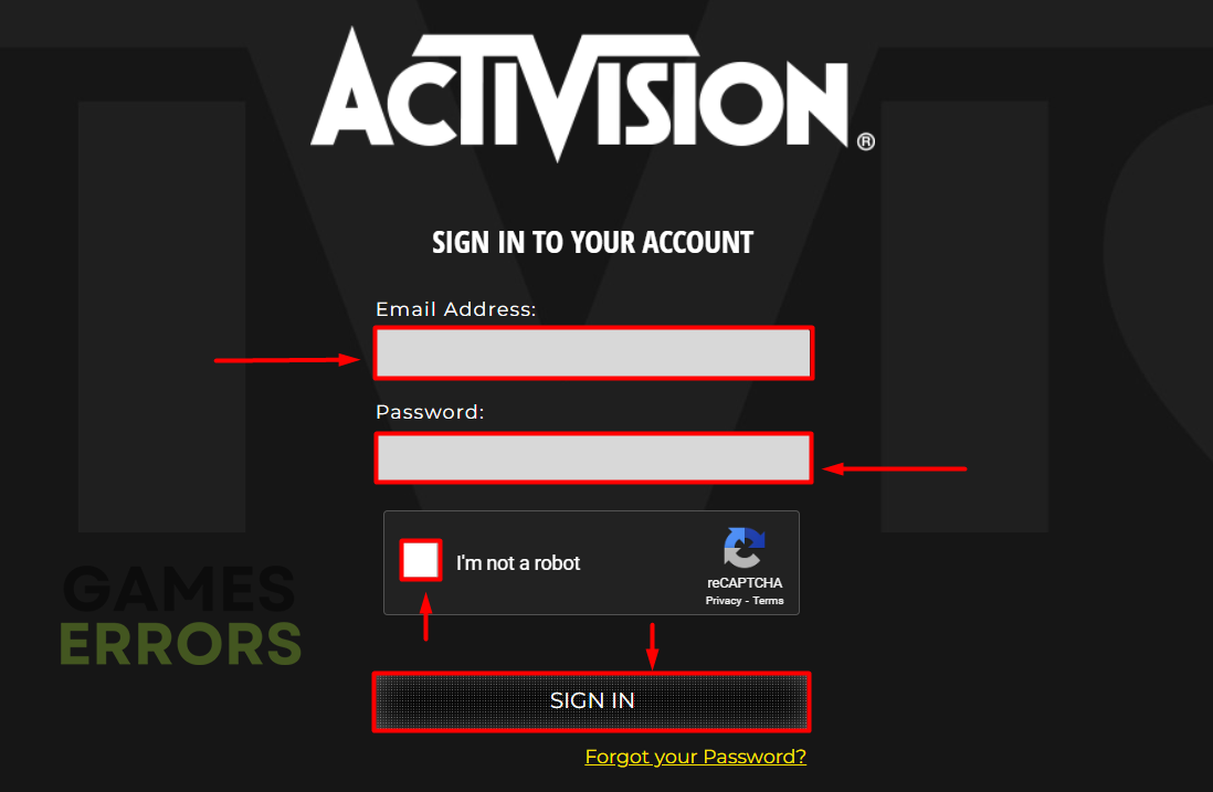 activision login email password sign in