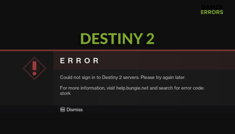 destiny 2 stork error