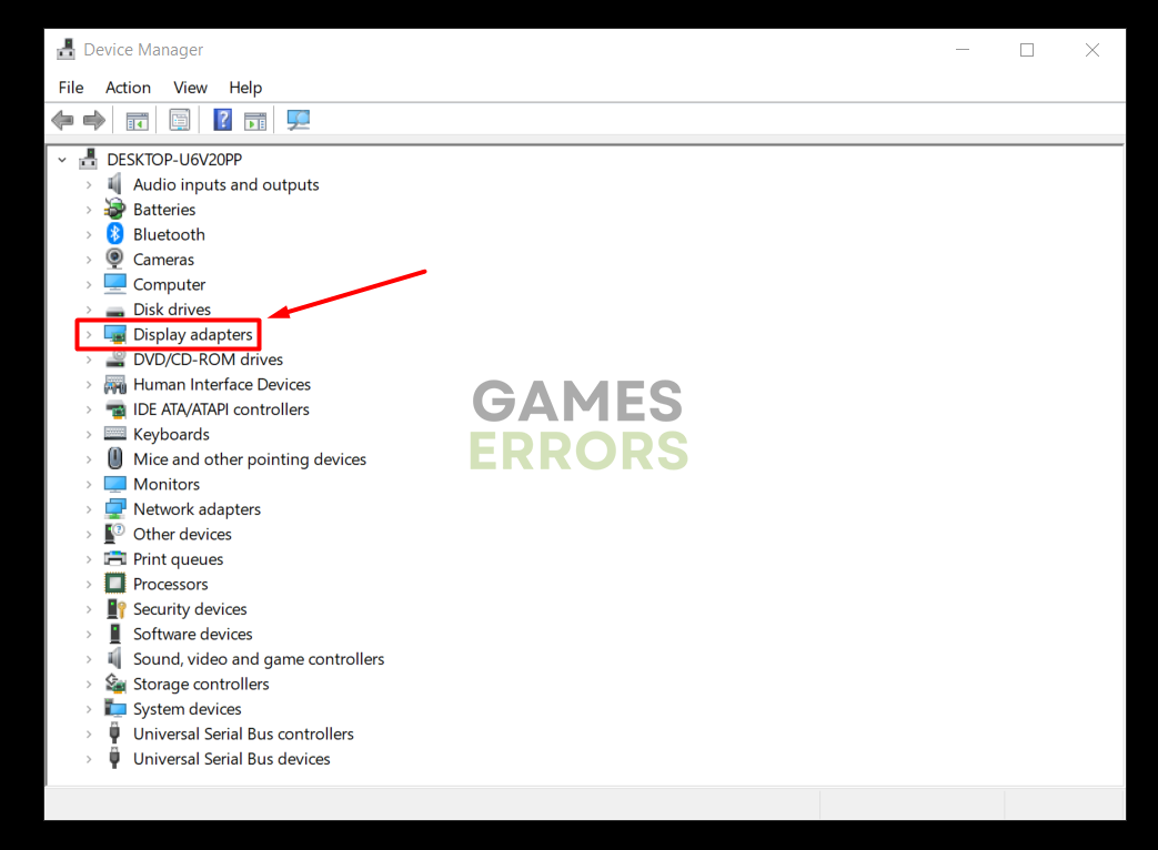 device manager double click display adapters