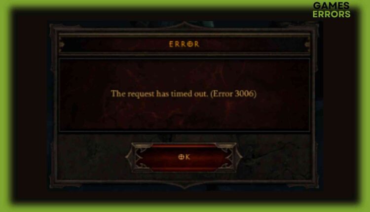 fix diablo 3 error code 3006